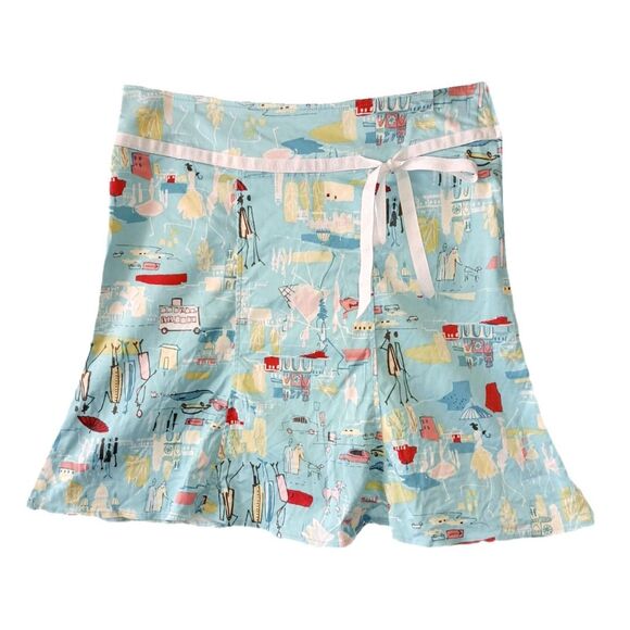 Moe Clothing Company Y2K Paris Pattern A line Pleated Skirt Size 3 - Picture 1 of 5